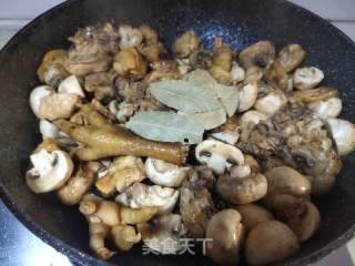 鲜蘑菇红烧鸡肉的做法步骤：5
